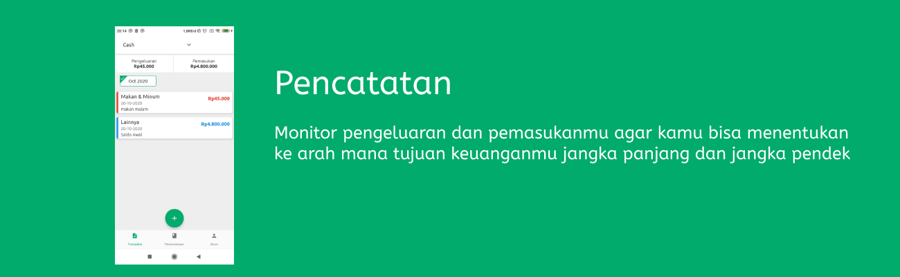 Aplikasi catatan keuangan hairian